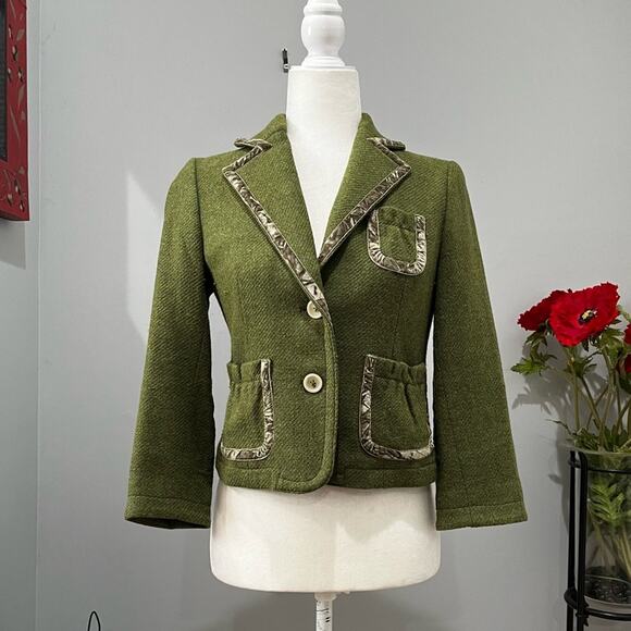 NEW Banana Republic Wool Tweed Classic Academia Patch Library City Blazer Jacket - Picture 14 of 16